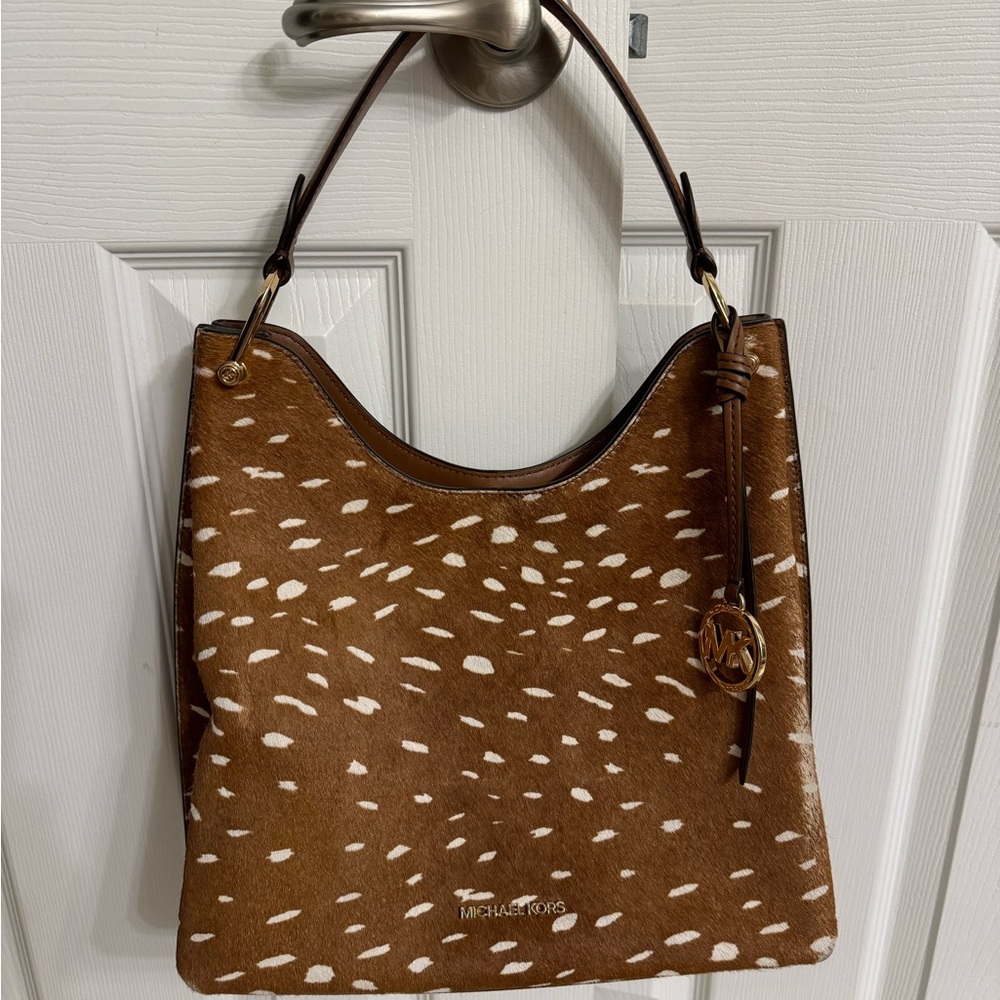 RARE Michael Kors Joan Calf Hair Large Slouchy Shoulder Bag